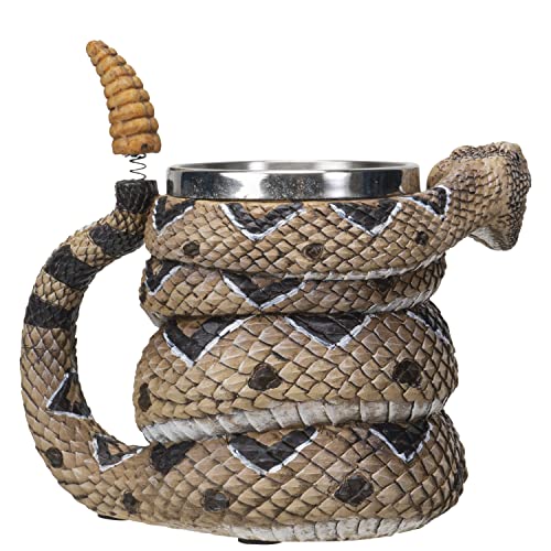 Image of SUMMIT COLLECTION Rattlesnake Coffee Mug Cup 16 fl oz Diamondback Rattler Beer Tankard