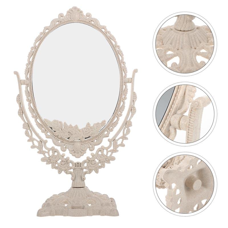 Espejo para Maquillaje Ovalado con Giro 360° Beige miniatura 2