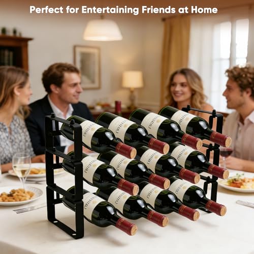 Wine-Rack-for-Countertop--Stackable-Freestanding-Bottle-Organizer-for-Kitchen-Pantry-Bar-Cabinet-Small-Spaces--Compact-Metal-Shelf-Modular-Storage-Stand-3-Tier
