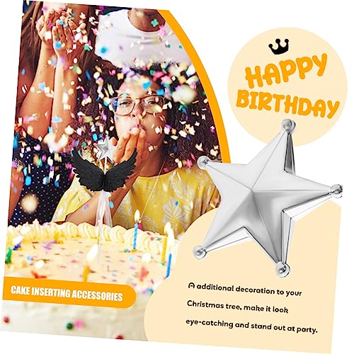 Estrellas de Navidad para árbol y repostería con adornos de estrella superior PRETYZOOM 4