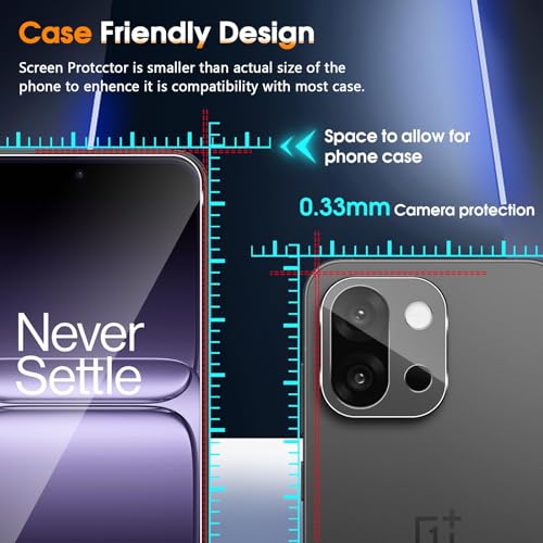 Image of PreCure (2+2) Tempered Glass for OnePlus 13S, 2 Pieces Screen Protector Film with 2 Pieces Rear Camera Protector, 9H Hardness Film Lens Ultra HD Tempered Glass