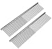 Petsvv 2 Pack Pet Stainless Steel Grooming Dog Cat Comb Tool