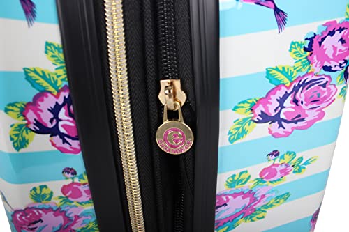 Betsey-Johnson-Designer-Underseat-Luggage-Collection-15-Inch-Hardside-Carry-On-Suitcase-for-Women-Lightweight-Under-Seat-Bag-with-2-Rolling-Spinner-Wheels