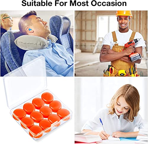 Image of AUGEN Reusable Soft Silicone Earplugs Waterproof Moldable Earplugs Noise Reduction Ear Plugs for Sleeping, Swimming, Travel, Studying, Working, 3 Pairs with Storage Box (White)