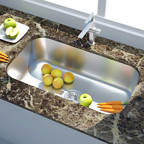 Giantex Single Bowl Kitchen Sink 16 Gauge Stainless Steel Undermount Wash Sink With Metal Tray 9” Deep (31''Lx18.5''Wx9''H) #TOP2