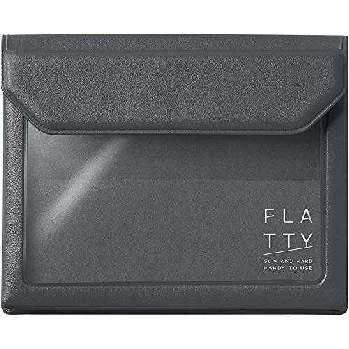キングジム バッグインバッグ FLATTY カードサイズ ダークグレー 5356タ-