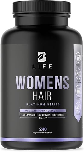 Suplemento para el crecimiento del cabello para mujeres con ingredientes naturales biotina, colágeno hidrolizado I y III y aminoácidos 240 cápsulas