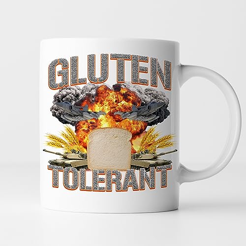TODOLIA Gluten Tolerant Coffee Mug, Celiac Disease Gift
