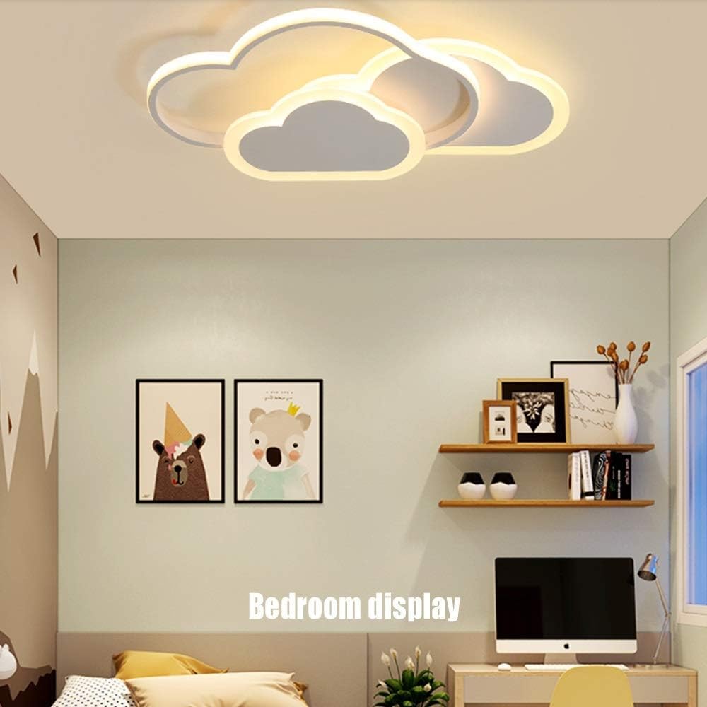 LED Kinder Deckenlampe 42W Kinderzimmer Lampe Decke Kreative Wolkenlampe Deckenleuchte für Schlafzimmer, 3000K Warmweißes Licht Deckenlampe Kinderzimmer für Wohnzimmer, Schlafzimmer(52CM)