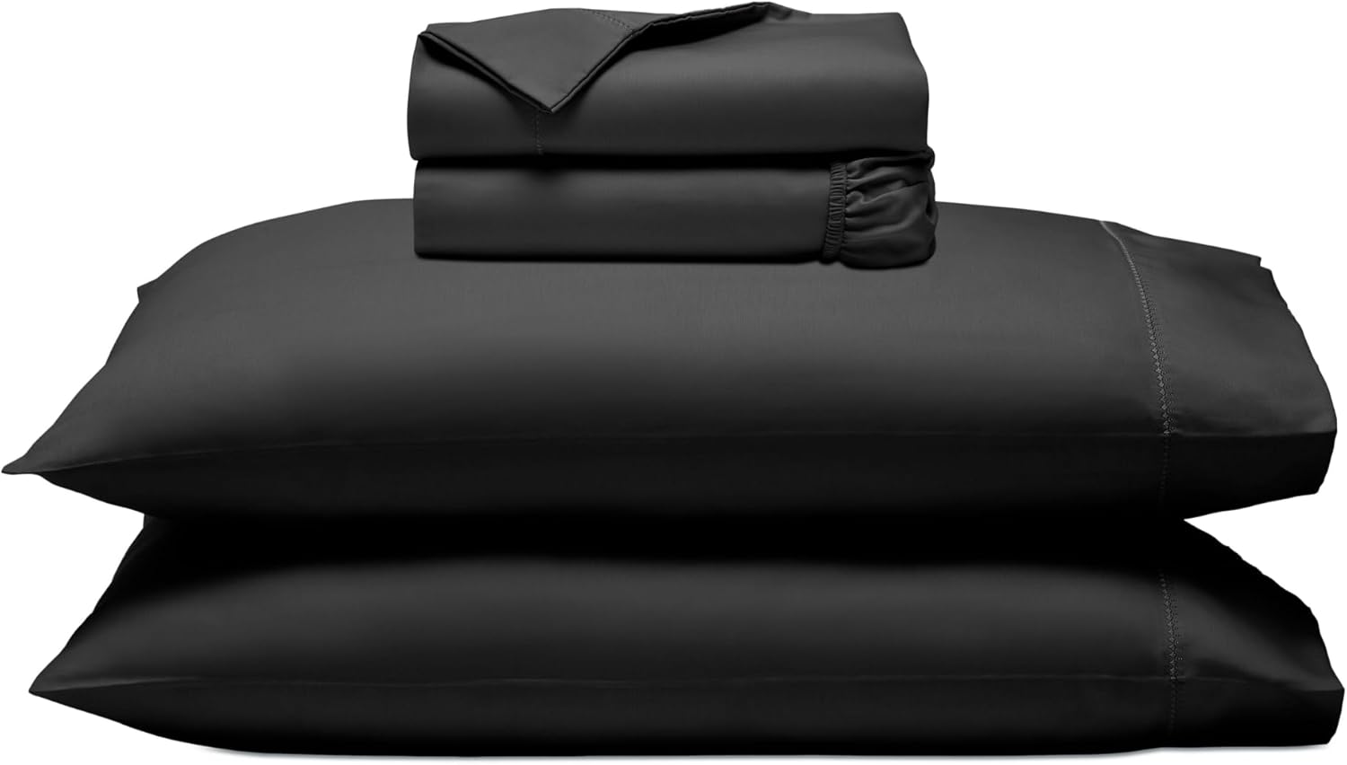 Superior Polka Dot Sheet Set, 600 Thread Count Cotton Blend Bedding Sets, Soft and Wrinkle Resistant Sheets with Deep Fitting Pockets - Twin XL, Black