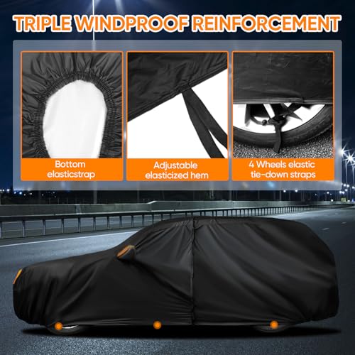 Image of NEVERLAND SUV Car Cover Waterproof All Weather Outdoor Full Car Cover for Automobiles Snow Rain Sun UV Dust Protection Scratch Universal Fit SUV Up to 190 inch