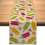 Vohado Summer Popsicle Table Runner Ice Cream Themed Birthday Party Decoration Home Kitchen Dining R