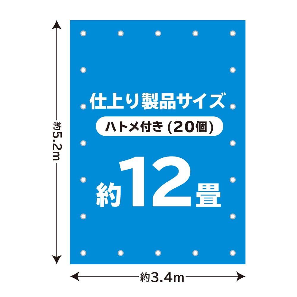 Amazon.co.jp: ブルーシート #3000 厚手 青 3.6x5.4M 1枚x10冊/ベール