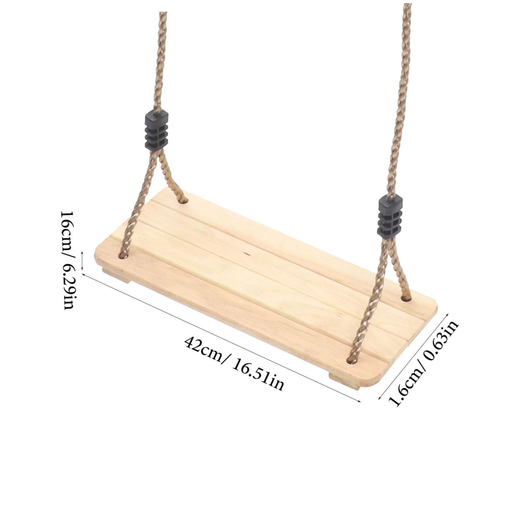 KICHOUSE Unique Boys and Girls Swing Wooden Outdoor Swing Chair Hand Foot Coordination Trainer Seasonal Plaything