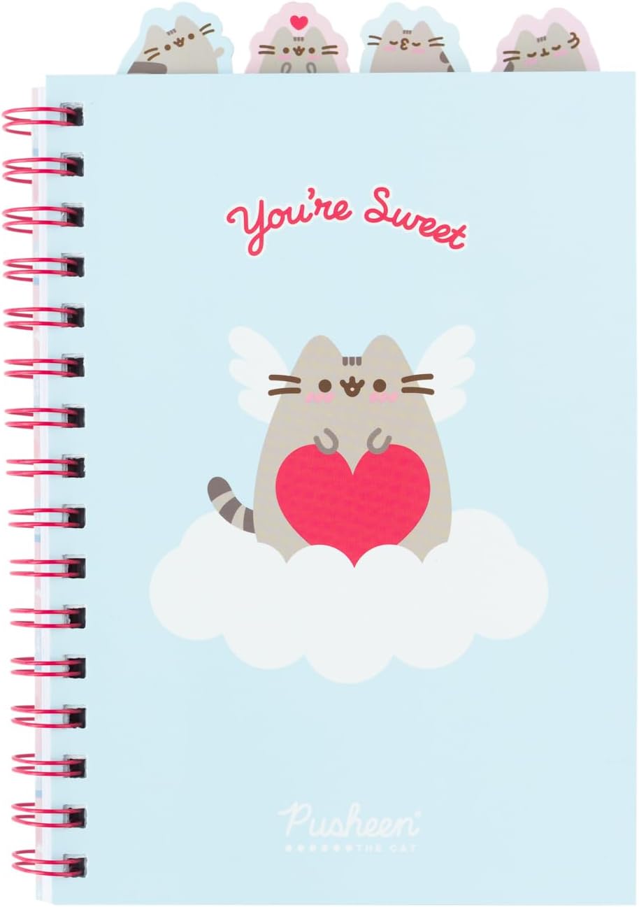 Grupo Erik A5 Project Notebook With 4 Dividers - Pusheen Gifts For Cat Lovers | Notepad A5 Notebook With Dividers, Project Planner | Pusheen Cat Stationery Gifts Under 10 Pounds