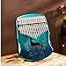 MBVHVVJC Kalimba Thumb Piano Beginners 17 Key Kalimba Thumb Piano Deer Gradient Color Mahogany Musical Instrument for Kids and Adults Beginners(Blue)