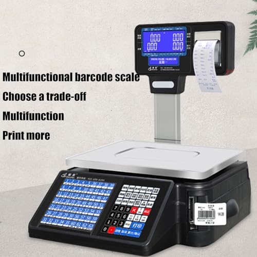 Báscula electrónica con impresora dual y pantalla grande miniatura 2