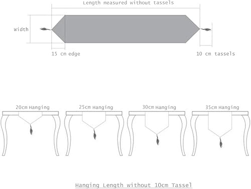 Miniatura 6 de Camino de mesa (78.7 x 13.0 in), diseño de jacquard, color rojo