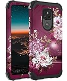 Hocase for Moto G Play 2021 Case, Shockproof Heavy Duty Protection Soft Silicone Rubber Bumper+Hard...