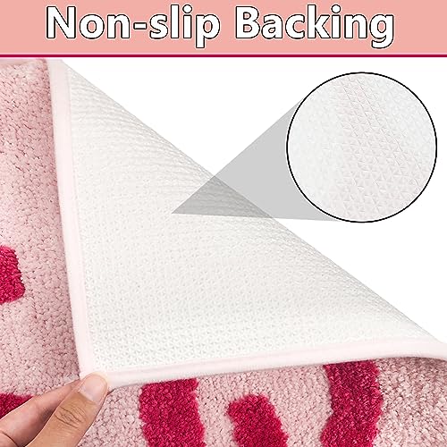 Image of Get Naked Bath Mat Fun Bathroom Rugs Soft Non Slip Cute Bath Rugs Funny Bathroom Decor for Bedroom (Pink, 32'' x 20'')