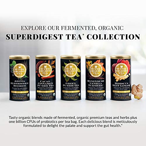 Image of The Republic of Tea SuperDigest Organic Green Pu-Erh Tea, 36 Count