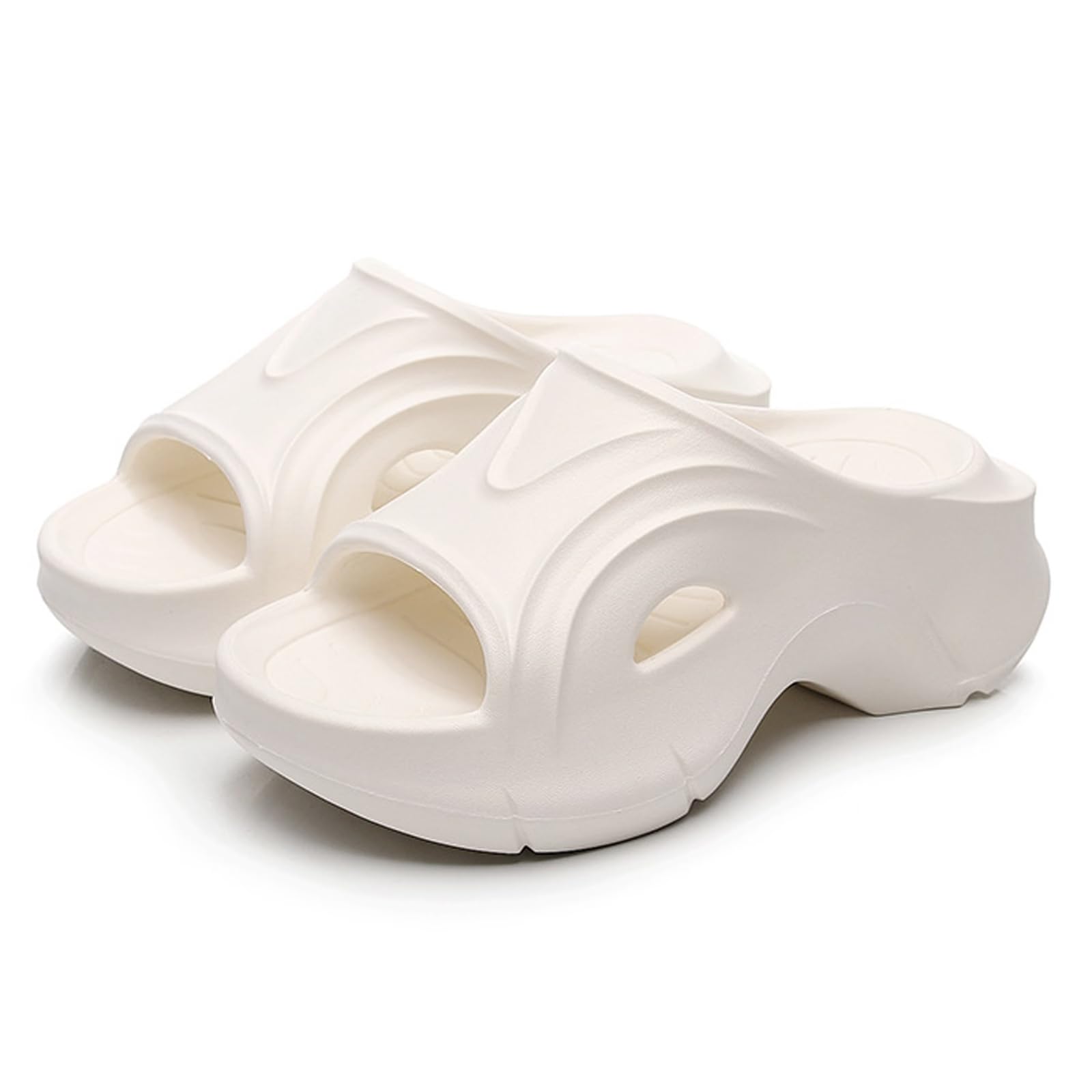 Solaud Women's platform cloud slides sandals Comfortable Thick Bottom High Platform Pool Beach Garden Indoor Outdoor Sandals