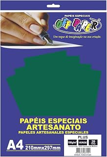Papel A4 210x297 180g/m² 20 Fls Plus Verde - Off Paper