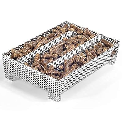 5" x 8" Pellet Smoker Tray 12 Hours of Billowing Smoke, Smoker Box for Gas Grilling,Cold Smoker Generator for BBQ,like Grill Tube BBQ Smoker Perfect for Hot Cold Meat, Cheese, Fish and Pork Smoking