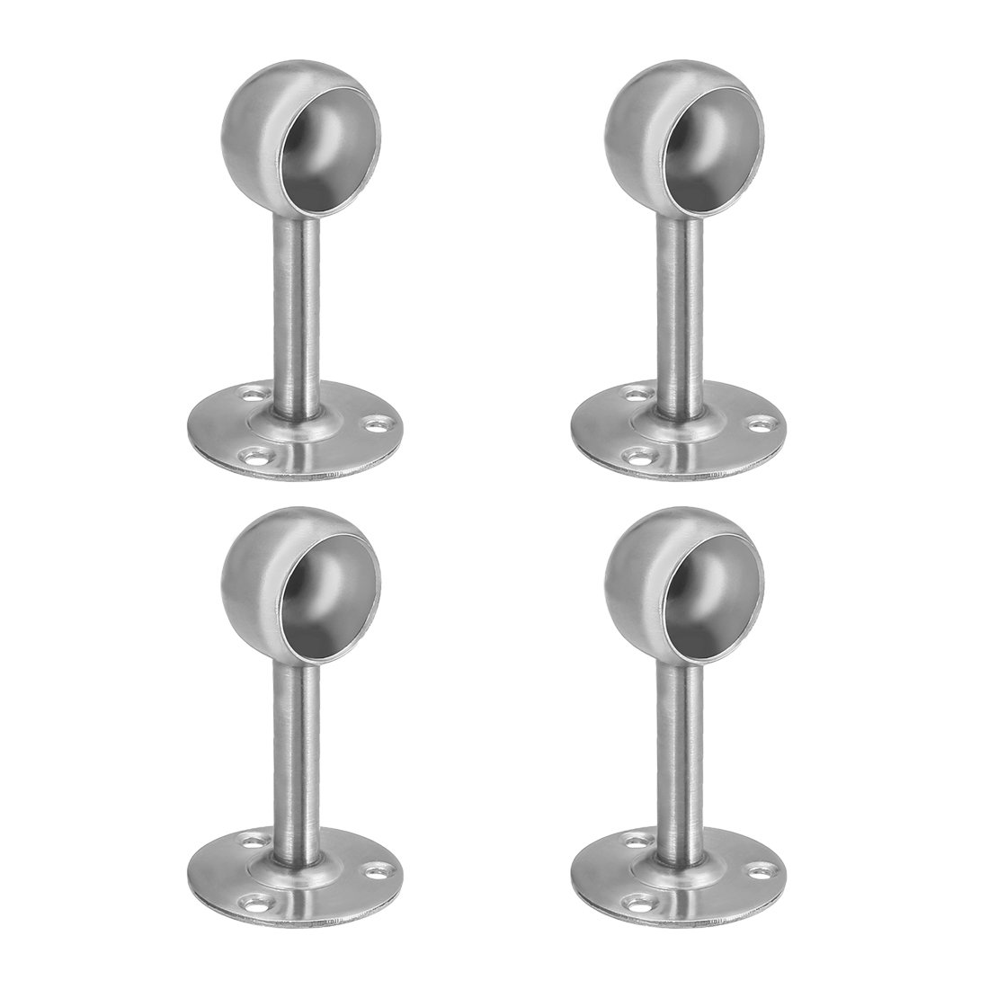 Sourcingmap Wardrobe Pipe Bracket, 25mm Dia, 85mm Height, Wall Mounted Rail Rod Supports Socket 4pcs, 85mm x 25mm, 4 pcs