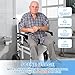 Shower Chair with Wheels Aluminum Alloy 4 in 1 Foldable Height Adjustable Shower Wheelchair, Sturdy Rolling Shower Chair with Large Commode for Seniors (Black Adjustable Armrests + Seat Board)