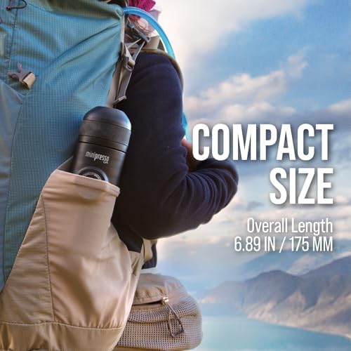 Wacaco Minipresso GR, Portable Espresso Machine, Compatible Ground Coffee, Hand Coffee Maker, Travel Gadgets, Manually Operated, Perfect for Camping, Hiking — view 6