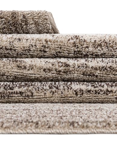 Image of Unique Loom Del Mar Collection Area Rug - Abigail (4' 1 inch Round Beige /Ivory)