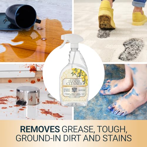 Image of ProCare Lemon PoppySeed Floor Cleaner (Made in USA) | Streak Free Cleaner for Tile, Stone, Laminate, Vinyl & Natural Wood Floor Cleaner for Mopping, Floor Cleaning Solution - 32oz Spray Bottle