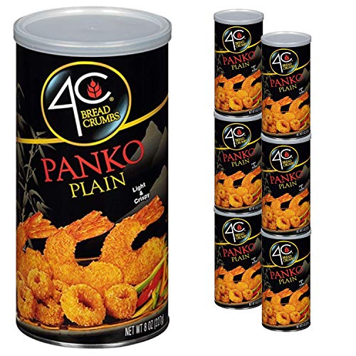 4C Premium Bread Crumbs | Regular & Gluten Free | Flavorful Crispy Crunchy | Value Pack (Panko Plain, 6pk)