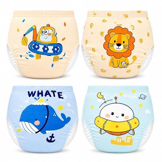 Cotton Reusable Toddler Baby Training Pants – Boys & Girls,Multi Pattern Design-image-31