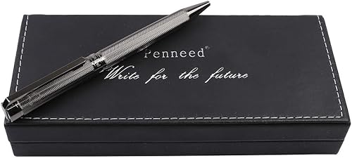 Miniatura 3 de Bolígrafo para hombres y mujeres, uso ejecutivo en casa y oficina, con caja de regalo recargable de 0.039 in de tinta negra B8 (gris oscuro elegante)