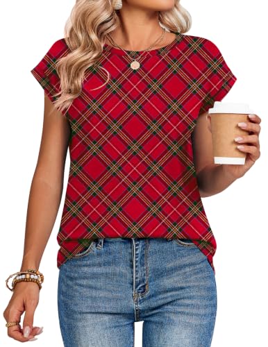 Image of Zeagoo Womens Tops Summer Casual Cap Sleeve Tshirts Shirts Business Blouses