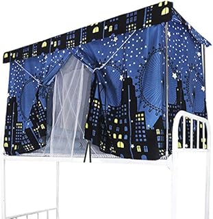 Dormitory Bunk Bed Curtain Printed Blackout Curtain Single Bed Tent Curtain Student Cloth Shading Canopy Spread Curtain Anti-dust Mosquito Net Student Sleep Privacy Protection Net Bunk Bed Screen