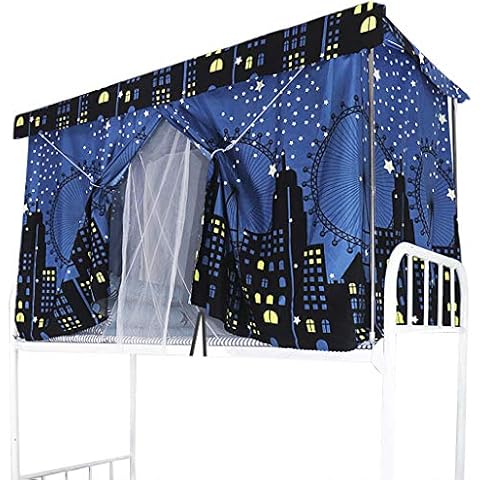 BAO CORE Bettvorhang Hochbett Etagenbett Schlafsaal Mid-Sleeper Bett Zelt Vorhang Tuch Baldachin Verbreitung Blackout Vorhänge Staubdicht Moskito Schutz Bildschirm Net Studentenwohnmein Moskitonetz Cover