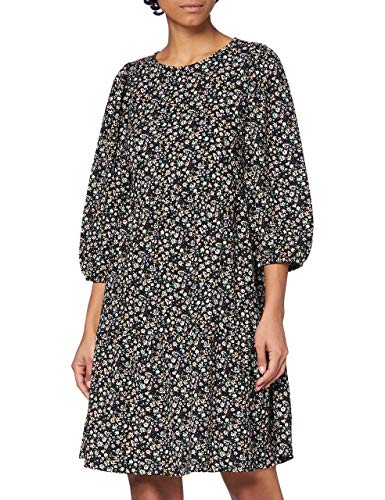 ONLY Damen Onlzille Naya 3/4 korte jurk JRS Noos Kleid, Schwarz, S EU