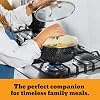 Granite Ware 5-Piece Bicolour Cookware Set, Enameled Steel with Glass Lid, Speckled Black & Cream, Oven Safe to 935F