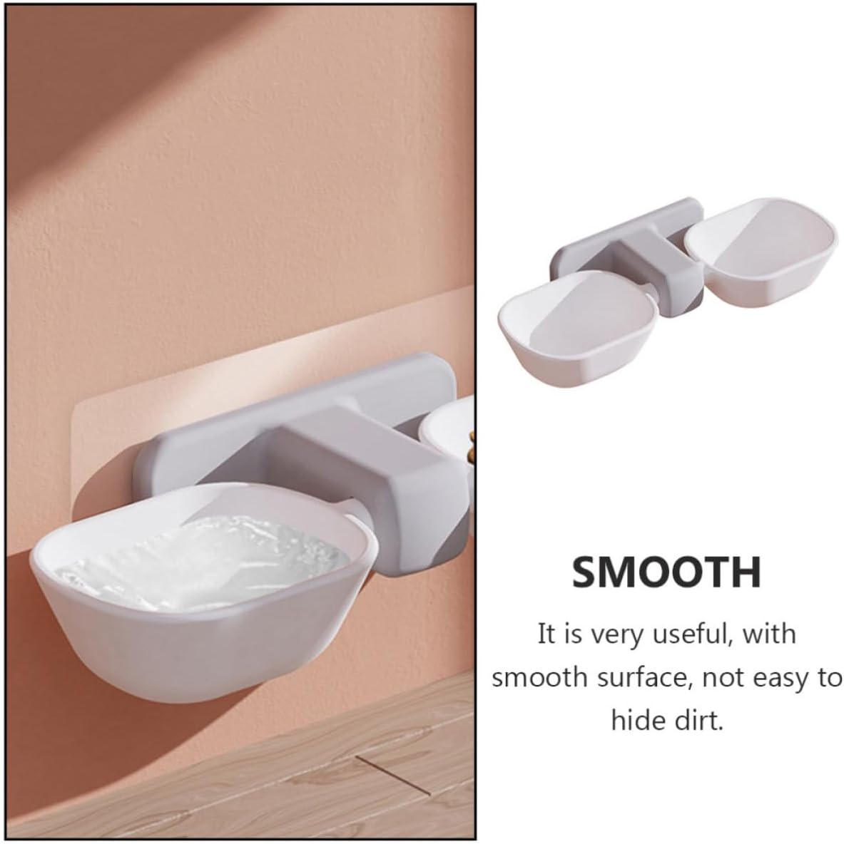 2pcs Wall-Mounted Cat Food Bowls with Neck Protection, Plastic Pet Feeding Bowls for Cats, Smooth Surface and Stable Design, for Busy Parents and Home Use