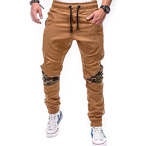 BBsmile Moda Pantalones Hombre Trabajo Elasticos Pantalones Hombre Chandal Deporte Pitillo Vaquero Elastico Cinturones de Amarre Conjunto Casual Pantalones de chándal Sueltos Pantalon de Lazo
