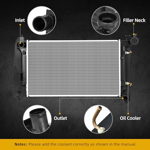 Image of DWVO Radiator Compatible with 2003 2004 2005 2006 2007 2008 Pontiac Vibe 2003-2008 Corolla Matrix 1.8L L4 CU2428
