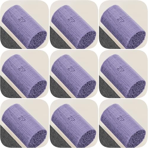 Image of Yglnden 10 Bundles Latch Hook Kit Colorful Yarn Bundles Cut Rug DIY Latch Hook Yarn for Handmake Craft Sewing Knitting for Adults (10 Bundles# Purple B)