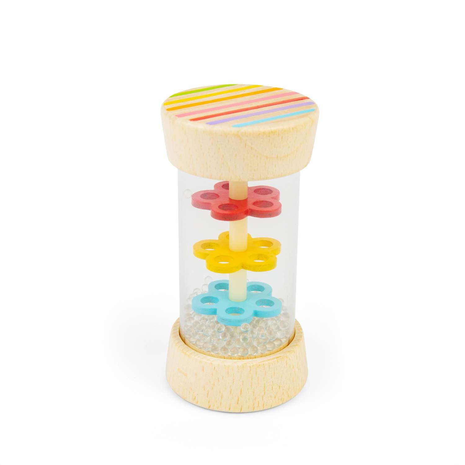 Bigjigs Toys Mini Rainstick - Wooden Rainbow Shaker For Babies & Toddlers, Musical Toy, Percussion Instruments & Accessories, Children€™s Gifts, Age 0+ Month Olds