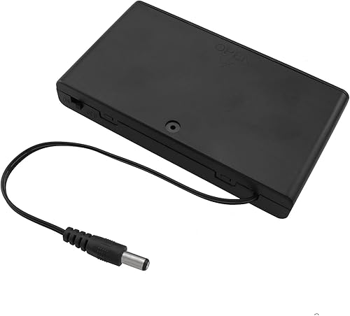 1 conector macho de 8 celdas para caja de batería, 8 x 1.5 V, 12 V, CC, caja de soporte de batería, conector macho con interruptor de