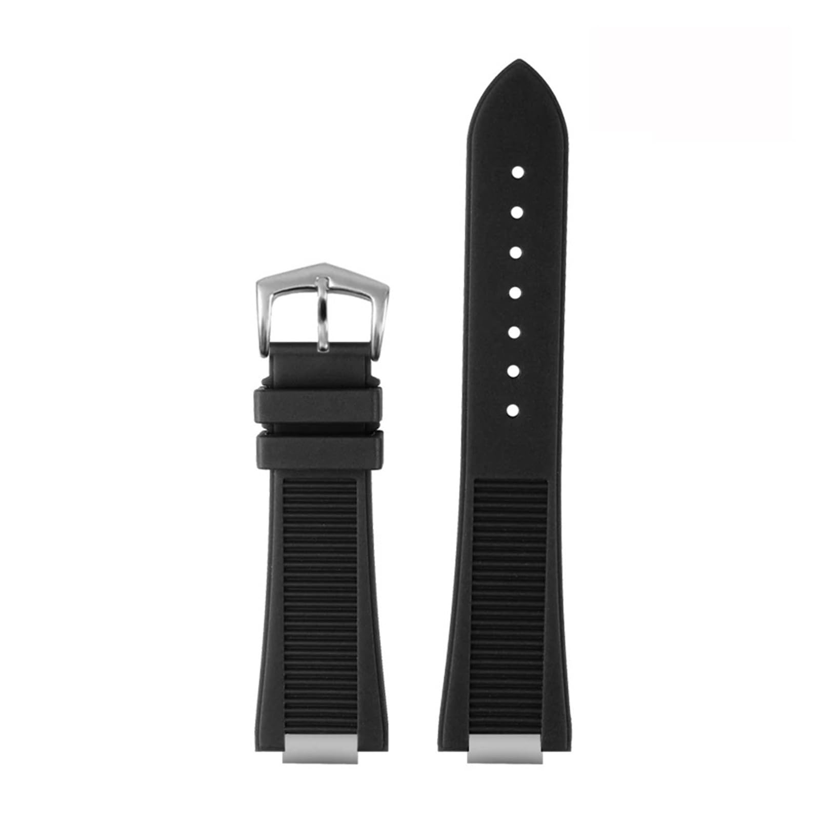 Bracelet de montre en caoutchouc de silicone 25 x 13 mm, compatible avec les séries Pa-tek Philippe Nautilus 5711/5712/5980, bracelet de sport étanche, marron et bleu