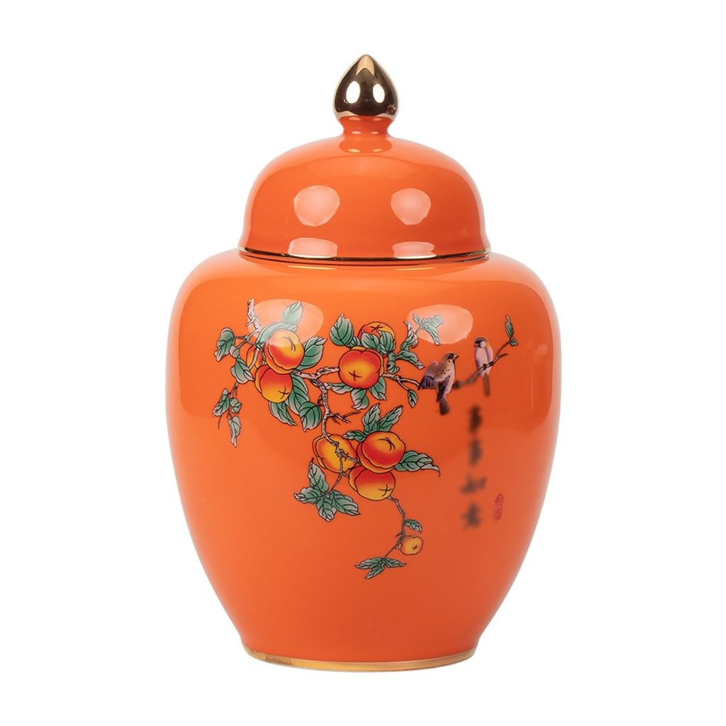 HLTYGWX Zestaw do herbaty Ceramiczne puszki na herbatę, Puszki zamykane na herbatę, Puszki do przechowywania w gospodarstwie domowym, Ozdoby do dekoracji wnętrz Słoik do przechowywania herbaty