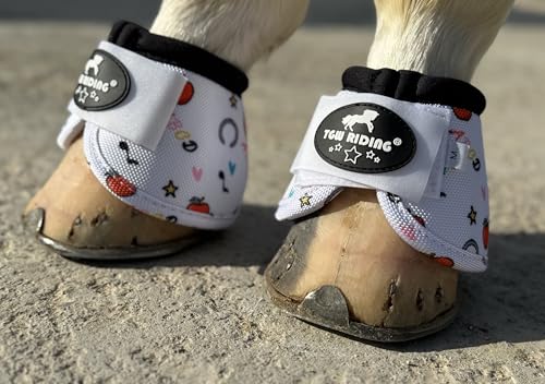 Image of 2520D Horse Bell Boots No-Turn Horse Bell Boots, Equine Ballistic Hoof Overreach Bell Boot, Pair